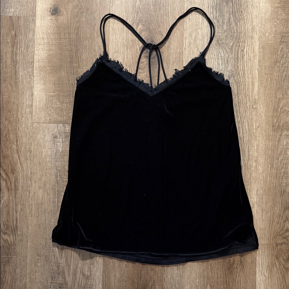 Abercrombie & Fitch Black Velvet Top Size Medium